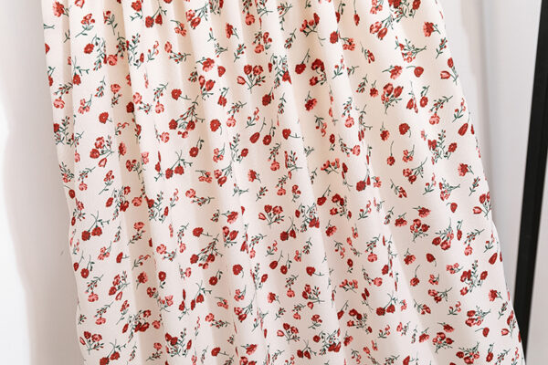 Spring Summer Floral Chiffon Midi Dress - Image 22